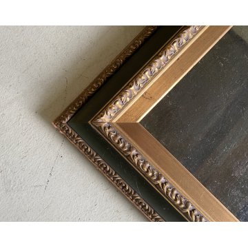 GRANDE QUADRO OLIO Gigi Comolli "L'Attesa" RITRATTO ANZIANA ROSARIO PREGHIERA