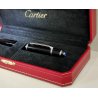 Diabolo de Cartier STYLO BILLE VINTAGE Penna Sfera LACCA NERA Gemma Blu BOX