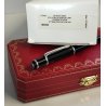 Diabolo de Cartier STYLO BILLE VINTAGE Penna Sfera LACCA NERA Gemma Blu BOX
