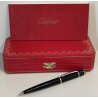 Diabolo de Cartier STYLO BILLE VINTAGE Penna Sfera LACCA NERA Gemma Blu BOX