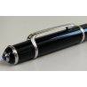Diabolo de Cartier STYLO BILLE VINTAGE Penna Sfera LACCA NERA Gemma Blu BOX