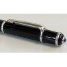Diabolo de Cartier STYLO BILLE VINTAGE Penna Sfera LACCA NERA Gemma Blu BOX