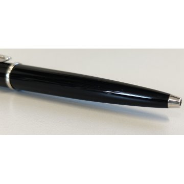 Diabolo de Cartier STYLO BILLE VINTAGE Penna Sfera LACCA NERA Gemma Blu BOX