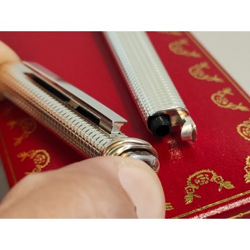 Must de Cartier PENNA SFERA Trinity STYLO / PEN BALLPOINT Vintage BOX Rosso Oro
