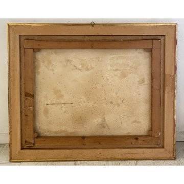 DIPINTO OLIO Carlo Monti VEDUTA PAESAGGIO RURALE BOSCO CASE ARONA LAGO MAGGIORE