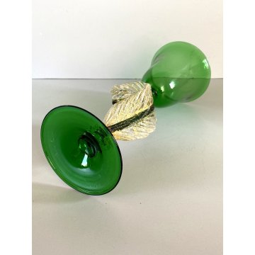 COPPIA TIPETTO VETRO SOFFIATO MURANO Paolo Venini CALICE  22,5cm/h VINTAGE '50
