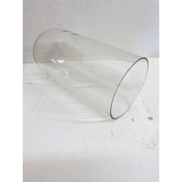 ANTICA TECA CAMPANA VETRO SOFFIATO BASE LEGNO ø 18,2 x 34 cm/h FINE '800