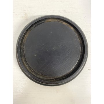 ANTICA TECA CAMPANA VETRO SOFFIATO BASE LEGNO ø 18,2 x 34 cm/h FINE '800