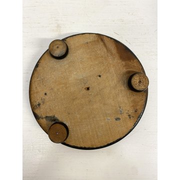ANTICA TECA CAMPANA VETRO SOFFIATO BASE LEGNO ø 18,2 x 34 cm/h FINE '800