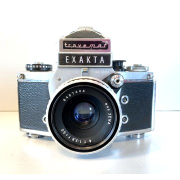 FOTOCAMERA REFLEX EXAKTA VX1000 LENS AUS Jena  T1:2,8 f 50 CUSTODIA '60