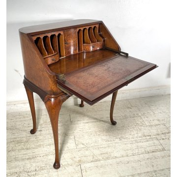 ANTICO PICCOLO SCRITTOIO SECRETAIRE LEGNO NOCE EPOCA '900 RIBALTA LUIGI FILIPPO