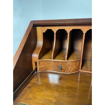 ANTICO PICCOLO SCRITTOIO SECRETAIRE LEGNO NOCE EPOCA '900 RIBALTA LUIGI FILIPPO