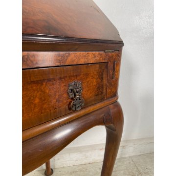 ANTICO PICCOLO SCRITTOIO SECRETAIRE LEGNO NOCE EPOCA '900 RIBALTA LUIGI FILIPPO