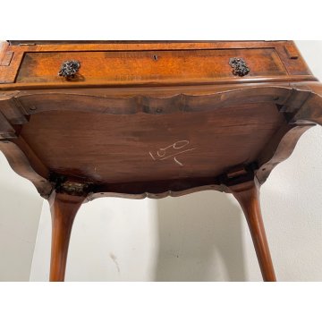 ANTICO PICCOLO SCRITTOIO SECRETAIRE LEGNO NOCE EPOCA '900 RIBALTA LUIGI FILIPPO