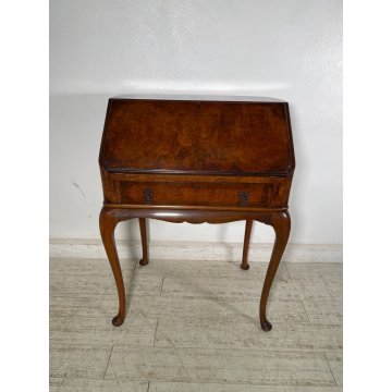 ANTICO PICCOLO SCRITTOIO SECRETAIRE LEGNO NOCE EPOCA '900 RIBALTA LUIGI FILIPPO