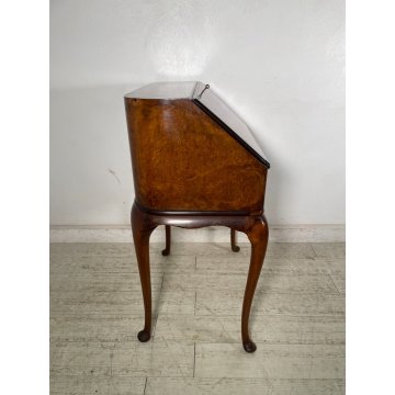ANTICO PICCOLO SCRITTOIO SECRETAIRE LEGNO NOCE EPOCA '900 RIBALTA LUIGI FILIPPO