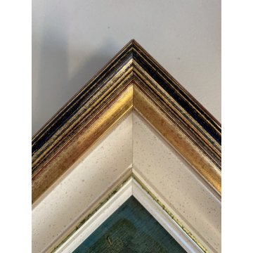 DIPINTO OLIO L. Marchetti PAESAGGIO RURALE FIGURA FEMMINILE CONTADINA CESTE '800