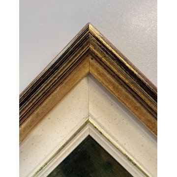 DIPINTO OLIO L. Marchetti PAESAGGIO RURALE FIGURA FEMMINILE CONTADINA CESTE '800