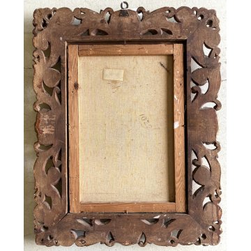 ANTICO QUADRO DIPINTO OLIO V. Forlenza RITRATTO DONNA REALISMO NAPOLETANO '800