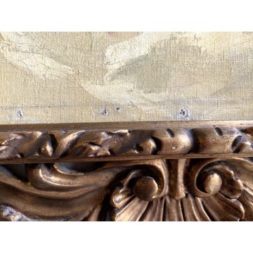 ANTICO QUADRO DIPINTO OLIO V. Forlenza RITRATTO DONNA REALISMO NAPOLETANO '800