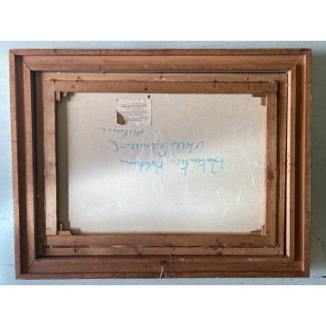 QUADRO DIPINTO OLIO TELA Gustavo Boldrini ASTRATTO FIGURA FEMMINILE 1972