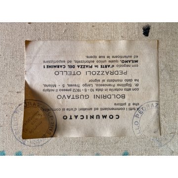 QUADRO DIPINTO OLIO TELA Gustavo Boldrini ASTRATTO FIGURA FEMMINILE 1972