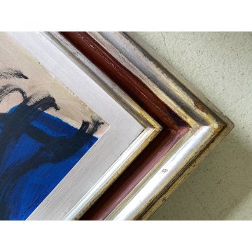 QUADRO DIPINTO OLIO TELA Gustavo Boldrini ASTRATTO FIGURA FEMMINILE 1972