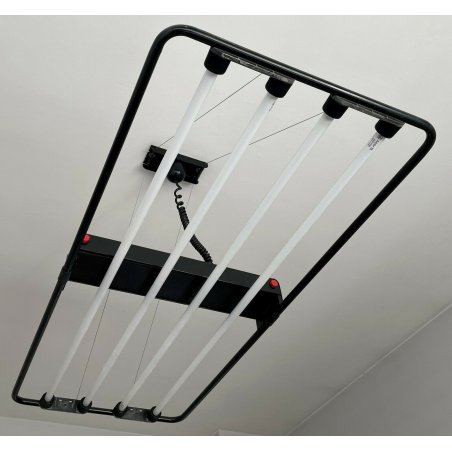 Zerbetto GRANDE LAMPADA VINTAGE anni 80 LAMPADARIO SOFFITTO BLACK design GIGANTE