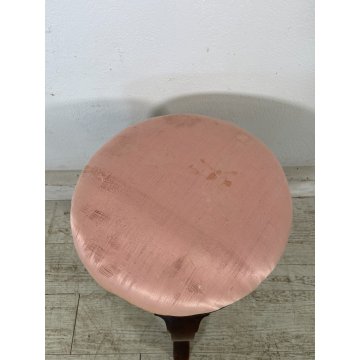 ANTICO SGABELLO DA PIANOFORTE REGOLABILE IN ALTEZZA GIREVOLE EPOCA '800 LEGNO