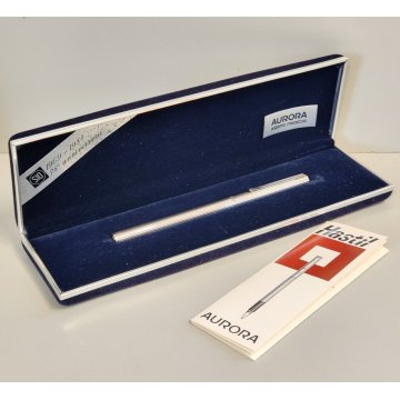 AURORA Hastil PENNA SFERA ARGENTO 925 Design Zanuso VINTAGE BALLPOINT PEN BOX
