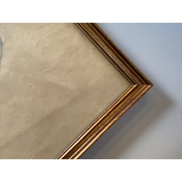 QUADRO DISEGNO MATITA CARTA Gigi Comolli NUDO STUDIO FIGURA FEMMINILE EPOCA '900