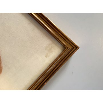 QUADRO DISEGNO SANGUIGNA CARTA Gigi Comolli STUDIO FIGURA NUDO FEMMINILE EPOCA