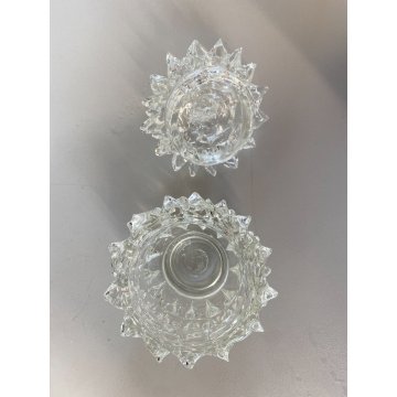 SET 3 Vanity Bottle  Barovier&Toso VETRO MURANO ROSTRATO TRASPARENTE ART DECO'