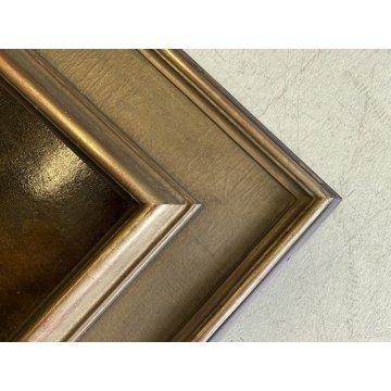 DIPINTO OLIO TAVOLA Walter Krebs SCENA GENERE MACABRO SCHELETRO FALCE SWISSE '40
