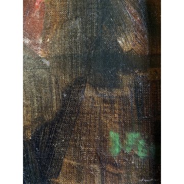 DIPINTO OLIO Corrado Selvini RITRATTO FIGURA GIOVANE DONNA  ASTRATTO '47