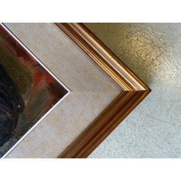 DIPINTO OLIO Corrado Selvini RITRATTO FIGURA GIOVANE DONNA  ASTRATTO '47