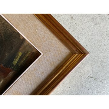 DIPINTO OLIO Corrado Selvini RITRATTO FIGURA GIOVANE DONNA  ASTRATTO '47