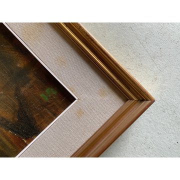 DIPINTO OLIO Corrado Selvini RITRATTO FIGURA GIOVANE DONNA  ASTRATTO '47