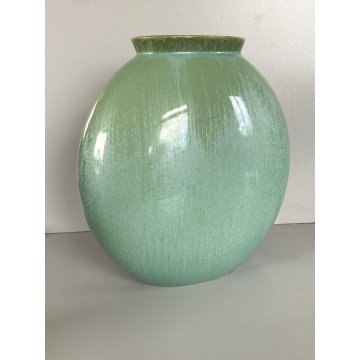 ANTICO VASO CERAMICA SMALTATA Guido Andlovitz Lavenia MOD. 1316 LENTE VERDE '30