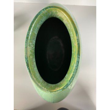 ANTICO VASO CERAMICA SMALTATA Guido Andlovitz Lavenia MOD. 1316 LENTE VERDE '30