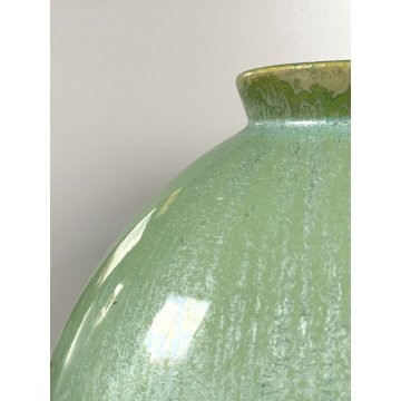 ANTICO VASO CERAMICA SMALTATA Guido Andlovitz Lavenia MOD. 1316 LENTE VERDE '30