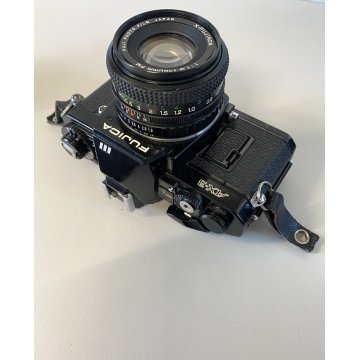 FOTOCAMERA FUJICA AX-3 LENS X-FUJINON 50mm Vivitar TELE 135mm BORSA VINTAGE '80
