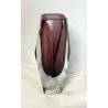 VASO VINTAGE VETRO MURANO SOMMERSO Flavio Poli SFACCETTATO TRASPARENTE VIOLA '50