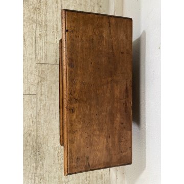 ANTICA PICCOLA CASSAPANCA legno PIOPPO 61 cm epoca 1800 OLD WOOD CHEST FORMELLA