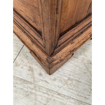 ANTICA PICCOLA CASSAPANCA legno PIOPPO 61 cm epoca 1800 OLD WOOD CHEST FORMELLA