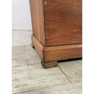 ANTICA PICCOLA LEGNAIA CASSAPANCA legno ABETE 85 cm epoca 1900 OLD WOOD CHEST