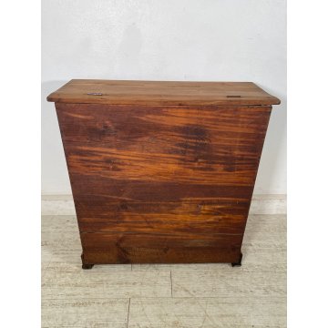 ANTICA PICCOLA LEGNAIA CASSAPANCA legno ABETE 85 cm epoca 1900 OLD WOOD CHEST