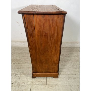 ANTICA PICCOLA LEGNAIA CASSAPANCA legno ABETE 85 cm epoca 1900 OLD WOOD CHEST