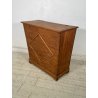 ANTICA PICCOLA LEGNAIA CASSAPANCA legno ABETE 85 cm epoca 1900 OLD WOOD CHEST
