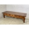 ANTICO TAVOLO SALOTTO TABLE LEGNO NOCE EPOCA 1800 TAVOLINO 3 CASSETTI RUSTICO